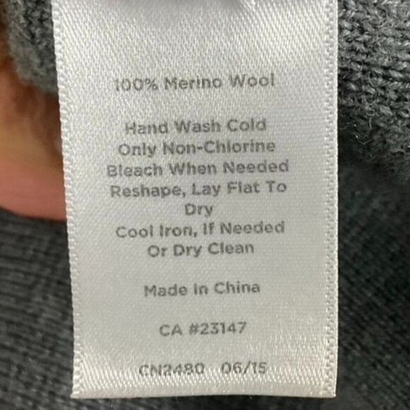 Talbots Merino Wool Zip-up Sweater/Jacket, Women's XL, Charcoal Gray - Picture 8 of 8